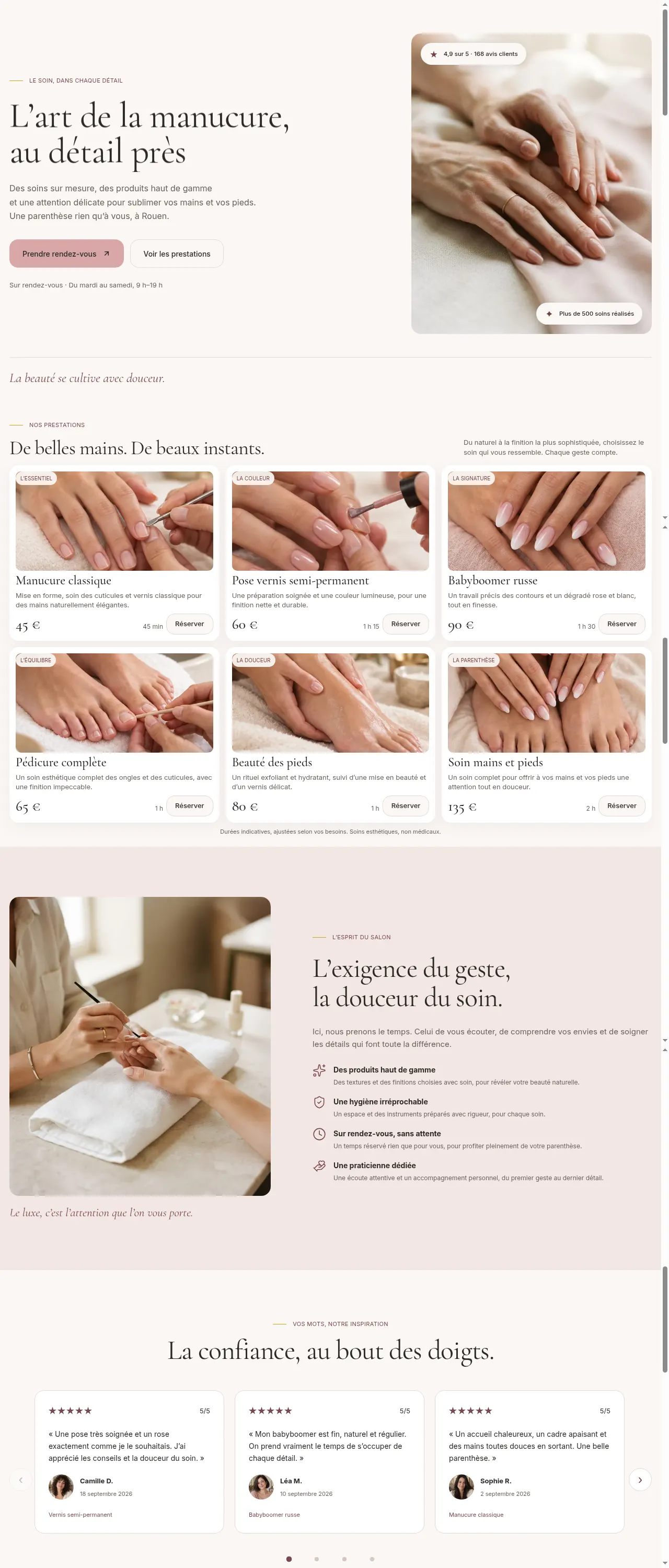 Aperçu du site grains de beaute