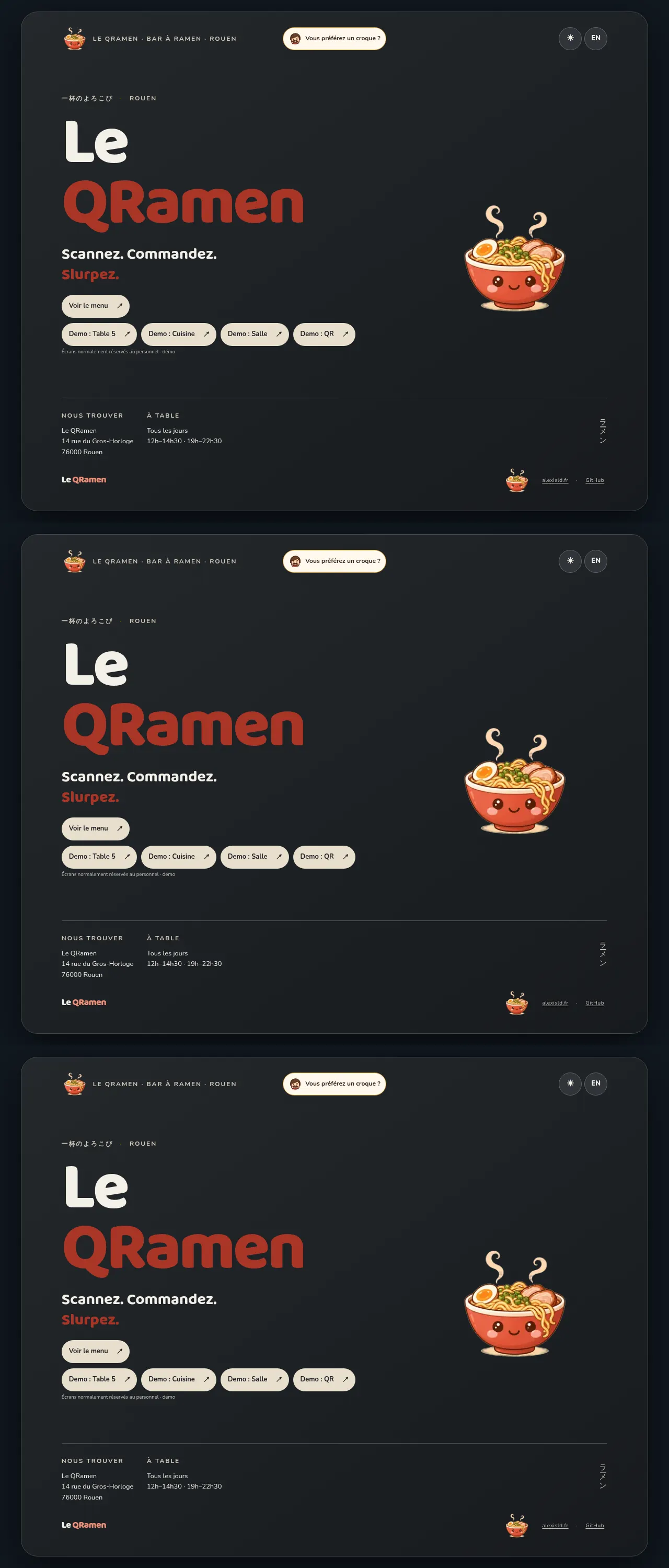 Aperçu du site qramen